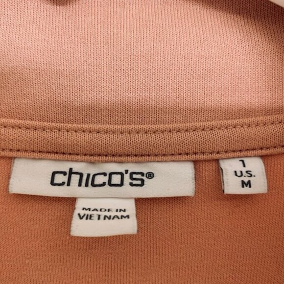 Chico's medium zip up jacket with mesh zippered sides - Picture 10 of 11